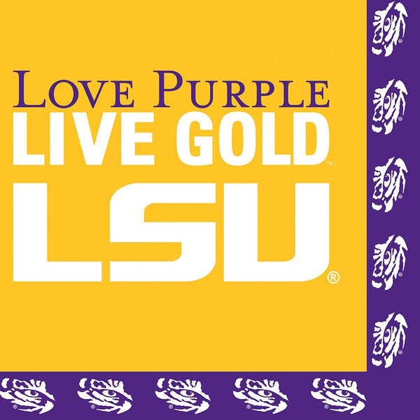 Louisiana State University Party Supply Pack! Bundle Includes Paper Plates & Napkins for 8 Guests