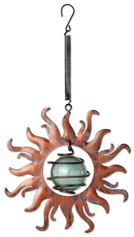 Copper Sun Bouncy Hanging Garden Decoration by Sunset Vista Designs