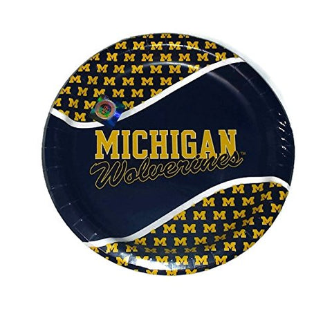 Michigan Wolverines Party Bundle 9" Plates (16) Lunch Napkins (20)