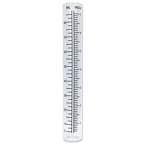 Rain Gauge Glass Replacement Vial/Tube by Sunset Vista Designs - 8.25 Inches x 1.25 Inches