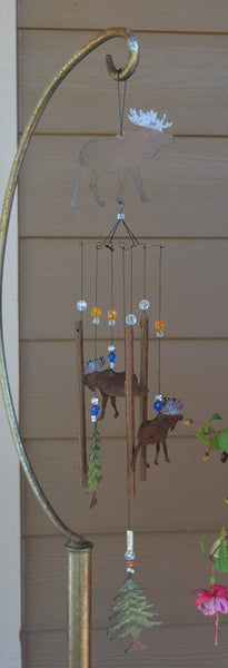 Wilderness Wonders Moose Wind Chime by Sunset Vista Designs, 28"