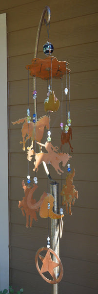Horsing Around Western Wind Chime by Sunset Vista Designs, 36"