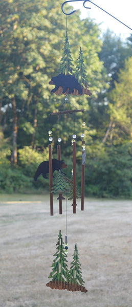 Wilderness Wonders Mountain Bear Wind Chime by Sunset Vista Designs, 36"